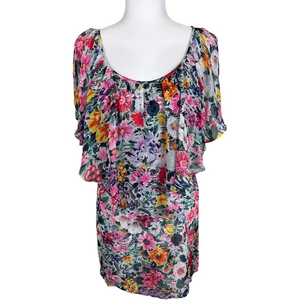 YUMI KIM WILDFLOWER SILK MINI DRESS